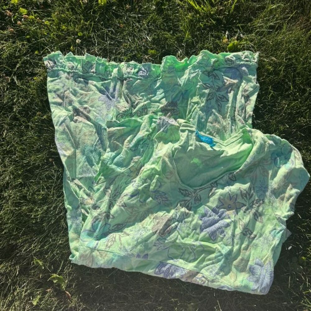 VTG 90s Green Fresh Produce Dress